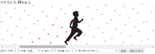 비 맞기 시뮬레이션